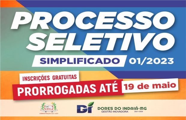 INSCRIÇÕES PRORROGADAS - PROCESSO SELETIVO SIMPLIFICADO 01/2023